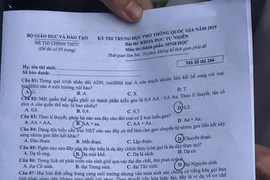 Đề thi và gợi ý môn Sinh kỳ thi THPT quốc gia 2019 