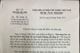 Bộ Y tế yêu cầu Bệnh viện Hữu nghị giải trình vụ 'Hoa khôi' tiêm vaccine