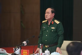 Thượng tướng Trần Đơn tại hội nghị. Ảnh MOD