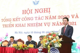 Bộ trưởng Bộ TT&TT Nguyễn Mạnh Hùng phát biểu tại hội nghị. Ảnh: MIC