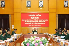 Đại tướng Phan Văn Giang chủ trì hội nghị về tổ chức quân sự địa phương sau sáp nhập