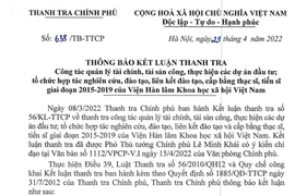 Kết luận thanh tra chính phủ 