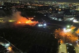 Thông tin chính thức về sự cố rơi drone gây cháy tại lễ tổng duyệt ở Mỹ Đình