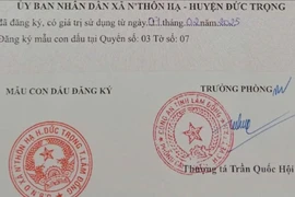 UBND xã N’Thôn Hạ đã được cấp con dấu