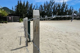 Báo cáo vụ doanh nghiệp tự ý giăng dây thép gai rào chắn bãi biển Nha Trang