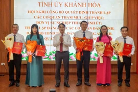 Khánh Hòa công bố lãnh đạo chủ chốt các cơ quan Đảng, sở, ngành