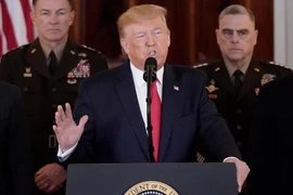 Trưa ngày 8-1 (giờ Mỹ), Tổng thống Mỹ Donald Trump đã có phát biểu chính thức sau vụ tấn công của Iran vào lực lượng Mỹ ở Iraq. Ảnh: CNN