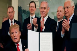 Tổng thống Trump sắp công bố một kế hoạch hòa bình Trung Đông, trong đó có giải quyết căng thẳng giữa Israel-Palestine. Ảnh: REUTERS