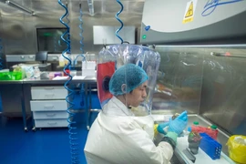 Chuyên gia làm việc tại Viện Virus học Vũ Hán, Trung Quốc (Ảnh chụp hồi tháng 6-2017). Ảnh: TÂN HOA XÃ