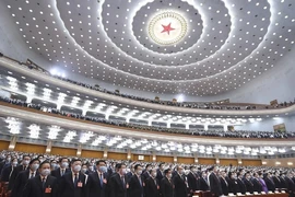 Kỳ họp thường niên của Đại hội Đại biểu nhân dân toàn quốc Trung Quốc đã khai mạc ngày 22-5 tại Đại lễ đường Nhân dân Bắc Kinh. Ảnh: TÂN HOA XÃ