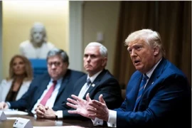 Tổng thống Mỹ Donald Trump trong cuộc họp ngày 15-6 tại Nhà Trắng. Ảnh: REUTERS