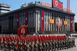  Lễ diễu binh kỷ niệm 70 năm Quốc khánh CHDCND Triều Tiên. Ảnh: REUTERS