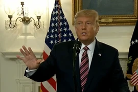 Tổng thống Mỹ Donald Trump tại cuộc họp báo ngày 10-9.
