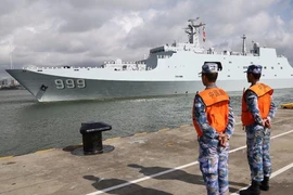 Quân đội Trung Quốc tại Djibouti. Ảnh: WU DENGFENG/AP
