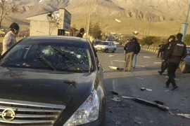Hiện trường vụ ám sát nhà khoa học Iran Mohsen Fakhrizadeh-Mahabadi hôm 27-11. Ảnh: FARS NEWS AGENCY