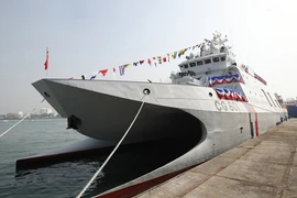 Tàu tuần duyên An Bình (số hiệu CG 601) tại TP Cao Hùng hôm 11-12. Ảnh: CNA