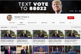 Danh sách các video trên kênh Youtube của ông Donald Trump. Ảnh chụp màn hình YOUTUBE