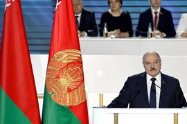 Tổng thống Alexander Lukashenko phát biểu tại Đại hội Nhân dân Belarus lần thứ 6, hôm 11-2. Ảnh: SPUTNIK