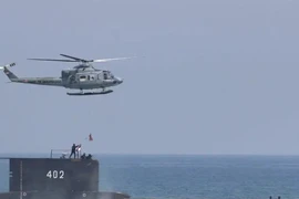 Tàu ngầm KRI Nanggala 402 của Hải quân Indonesia trong một cuộc diễn tập hồi năm 2017. Ảnh: AP
