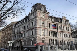Đại sứ quán Nga tại Riga (Latvia). Ảnh: TASS