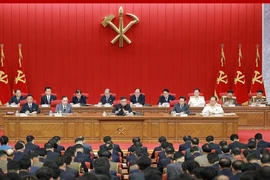 Nhà lãnh đạo Triều Tiên Kim Jong-un đã chủ trì cuộc họp Ban chấp hành Trung ương đảng Lao động Triều Tiên. Ảnh: KCNA