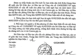 Kiên Giang cho học sinh nghỉ học một tuần để tránh dịch Corona