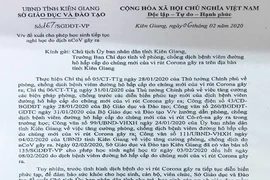Kiên Giang xin ý kiến cho học sinh tiếp tục nghỉ học đến 15-2