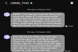 Tin nhắn 'Hậu Giang tiếp tục giãn cách' của Vinaphone là không chính xác