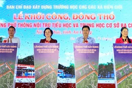 Phó Thủ tướng Phạm Thị Thanh Trà dự lễ khởi công trường phổ thông nội trú liên cấp ở An Giang