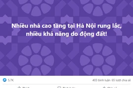 Nhiều khu vực tại Hà Nội rung lắc mạnh do động đất ở Lào
