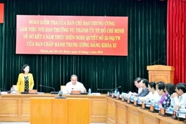 Đoàn kiểm tra trung ương làm việc với Thành ủy TP.HCM