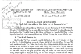 Hủy quyết định của tòa vì bỏ quên án phí