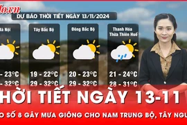 Dự báo thời tiết ngày 13-11: Bão số 8 gây mưa cho các tỉnh Nam Trung Bộ và Tây Nguyên