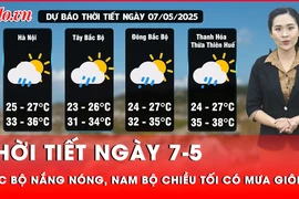 Dự báo thời tiết ngày 7-5: Nắng nóng diện rộng bao trùm miền Bắc, nhiệt độ cao nhất từ 35-38 độ C