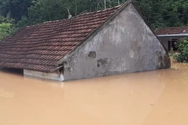 Thủy điện đồng loạt xả lũ, nhà ngập, quốc lộ 7A ách tắc