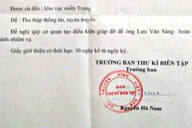 Làm rõ giả mạo giấy giới thiệu Ban thư ký biên tập VTV