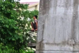 Cảnh sát bắt kẻ ngáo đá chặt cổ gà, leo lên nhà dân 