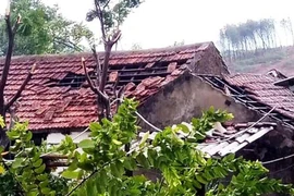 Bão chưa vào, hai nhà đã sập và 40 nhà bị tốc mái