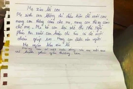 Mẹ bỏ rơi con cùng tờ giấy ghi dòng chữ 'mẹ ngàn lần xin lỗi'