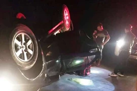 Trong xe Fortuner lật ngửa trên quốc lộ có 50 kg ma túy