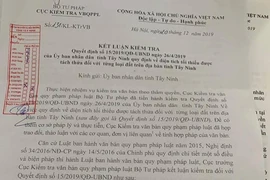 Văn bản của UBND tỉnh Tây Ninh bị 'tuýt còi'