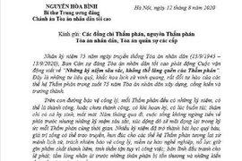 Chánh án Nguyễn Hòa Bình phát động thẩm phán viết về kỷ niệm