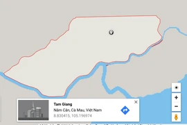 Địa bàn xã Tam Giang, huyện Năm Căn (tỉnh Cà Mau) - nơi cư ngụ của người đàn ông nghi chết bất thường 