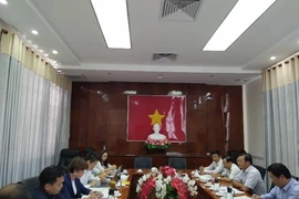Đoàn công tác của chính quyền tỉnh Hiroshima (Nhật Bản) mong muốn đầu tư dự án phát điện từ vỏ trấu, ảnh CẨM GIANG