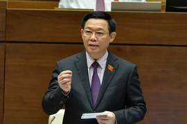 Ông Vương Đình Huệ, Ủy viên Bộ Chính trị, Bí thư Thành ủy Hà Nội, Trưởng Đoàn đại biểu QH TP Hà Nội được đề cử để bầu Chủ tịch Quốc hội. Ảnh: VGP