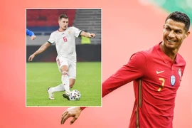 Cái tên Willi Orban của Hungary quá xa lạ so với nhân vật chính Ronaldo. Ảnh: GETTY IMAGES 