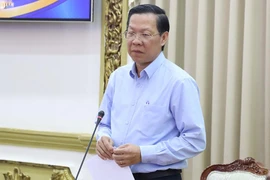 Chủ tịch UBND TP.HCM Phan Văn Mãi phát biểu kết luận phiên họp. Ảnh: TTBC