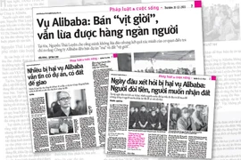Các bài báo thông tin vụ án của Công ty Địa ốc Alibaba.