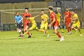 Thanh Hóa và Viettel trong trận chung kết và chủ nhà Thanh Hóa đã đăng quang Cúp Quốc gia trên sân nhà sau loạt luân lưu. Ảnh: HẢI THỊNH
