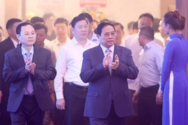 Thủ tướng Phạm Minh Chính đến dự và phát biểu chỉ đạo tại Hội nghị công bố quy hoạch và xúc tiến đầu tư TP Cần Thơ. Ảnh: TTXVN